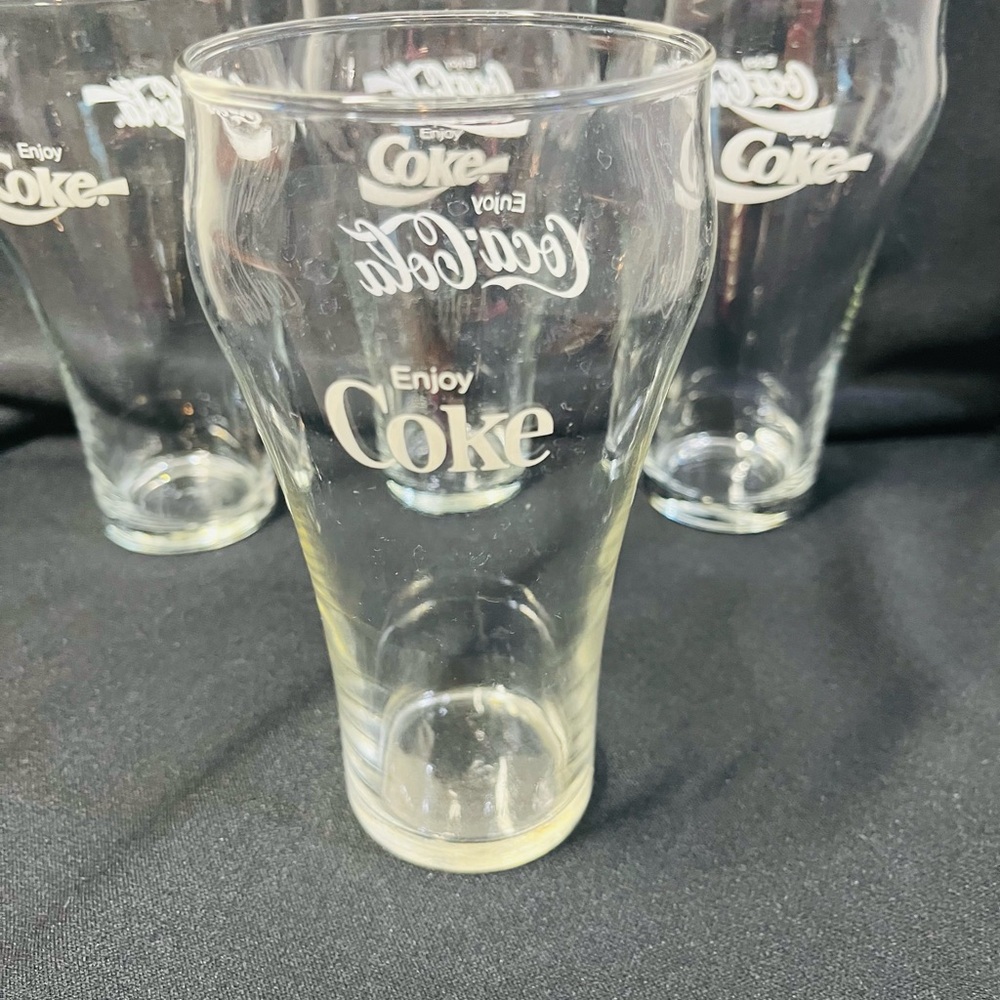 BUNDLE set of 4 Vintage 1970’s Coca Cola Classic Coke Glasses